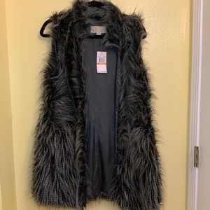 Michael Kors Faux Raccoon fur size S